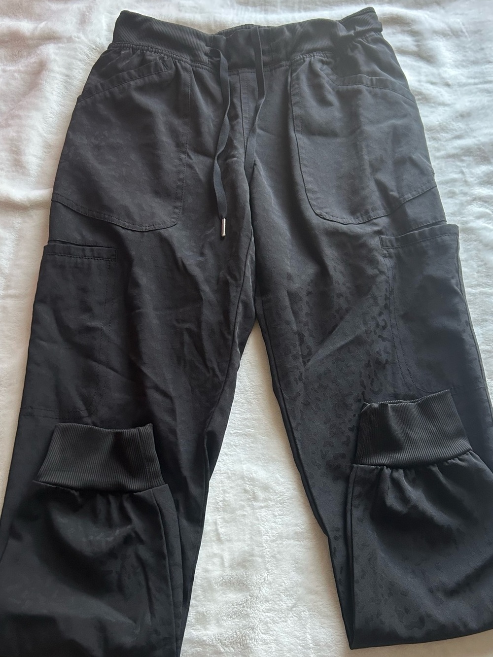 Ava Therese Women’s Black Cheetah Print Scrub Pants